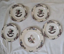 Fitz And Floyd Santa’s List 6” Saucers Set Of Four