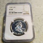 1958 ~ FRANKLIN HALF DOLLAR ~ NGC PF68