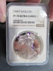 1998-P American Silver Eagle NGC PF70 Ultra Cameo #6300408-022