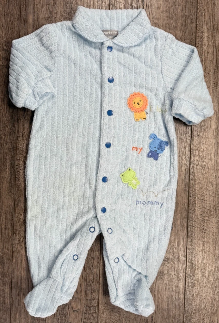 Baby Boy Clothes Vintage Carter's 3 Month I Love My Mommy Terry Cloth Outfit