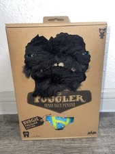 Fuggler Black Funny Ugly Monster Plush Budgie Spin Master Wide Eyed Weirdo EUC