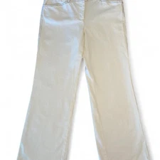 White/ cream pants with black stitching