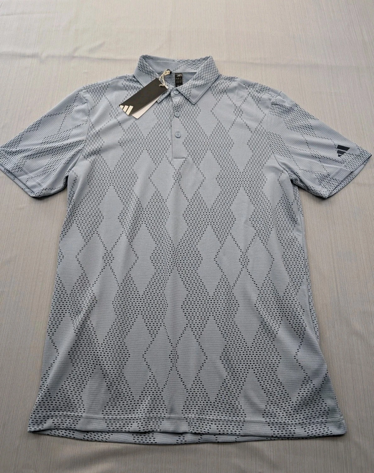 New Mens Adidas Golf Ultimate Polo Shirt Size Small Diamond Vented Performance