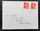 gb Ed VIII Un-Official FDC Sept 14, 1936- Feeny, Londonderry to South Africa