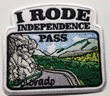 I rode Independence Pass Colorado Patch approx 3x3.5"