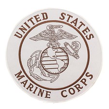 Brown & White US Marine Corps EGA Patch - Military Uniform Insignia