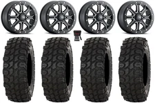 ITP Inertia Bdlk 14" Wheels Bk +40mm 28" XComp ATR Tires Renegade Outlander