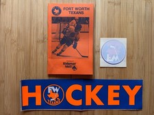 Rare 1980-81 FORT WORTH TEXANS CHL HOCKEY PHOTO ALBUM BUMPER STICKER & DECAL