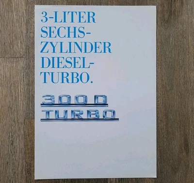 Mercedes 300D Turbo W124 Prospekt/brochure/folleto/opuscolo/broszura/prospectus - Bild 1 von 3