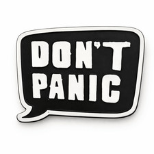 Don’t Panic Metal Phone Sticker With 3M Sticky Backing