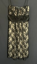 BCX Little Black Dress Lace Over Gold Party Cocktail Club Dance Dress Sz M