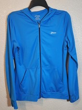 ASICS Women's Blue Workout Jacket, Size Medium M, Great Condition, Thumb Holes