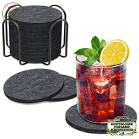 Filzuntersetzer Rund 12Er Set 10Cm FüR GeträNke Zuhause BüRo Bar Halter 12 StüCk