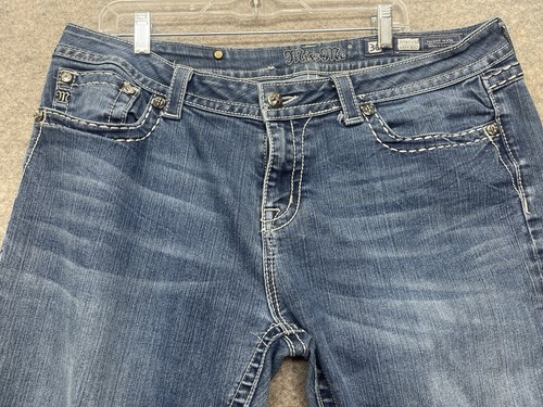 Miss Me Jeans Gr. 36 Easy Boot Bootcut Pattentaschen Glitzer dicke Nähte - Bild 4 von 17