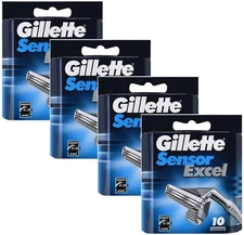 Gillette Sensor Excel Razor Blades - 40 Cartridges
