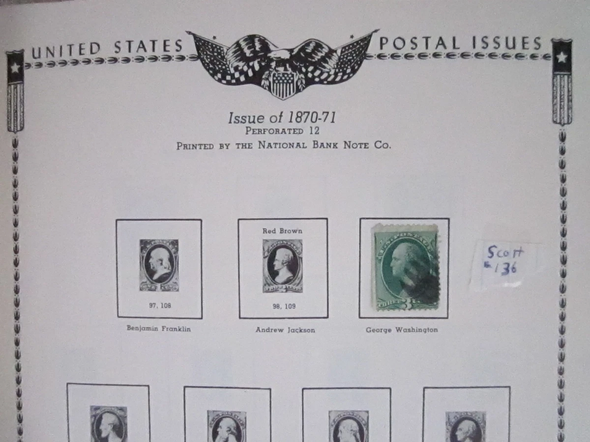 The All American Stamp Album 1847-1985  New And Cancelled With  1,246 Stamps
