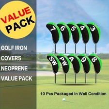 Print Golf Iron Club Head Covers with Transparent Window 10pcs/Set