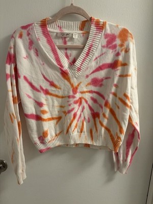 RD Style Tie-Dye V-Neck Sweater, Size Small