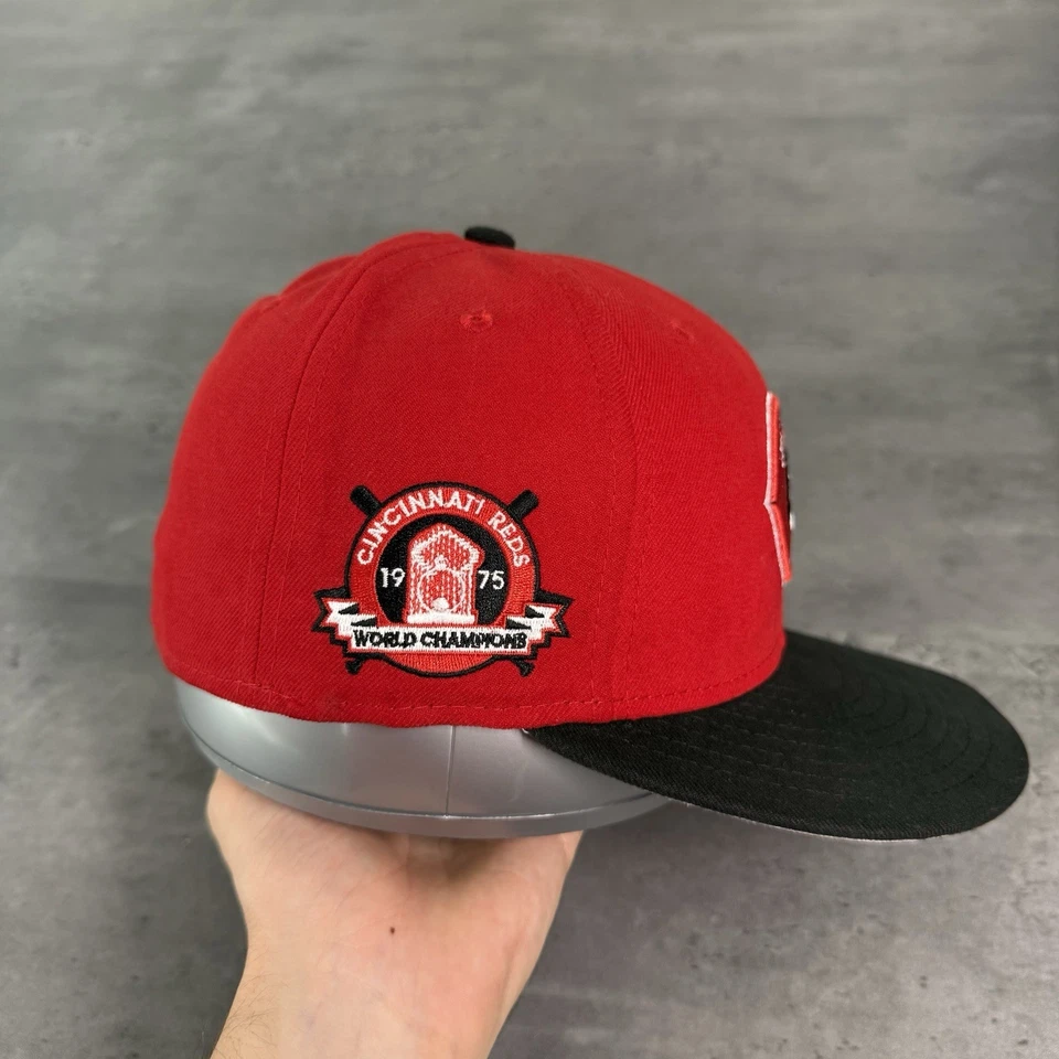 Cincinnati Reds Hat New Era Cap 7 1/8 Red Cooperstown Throwback Vintage Logo - Image 3 of 4