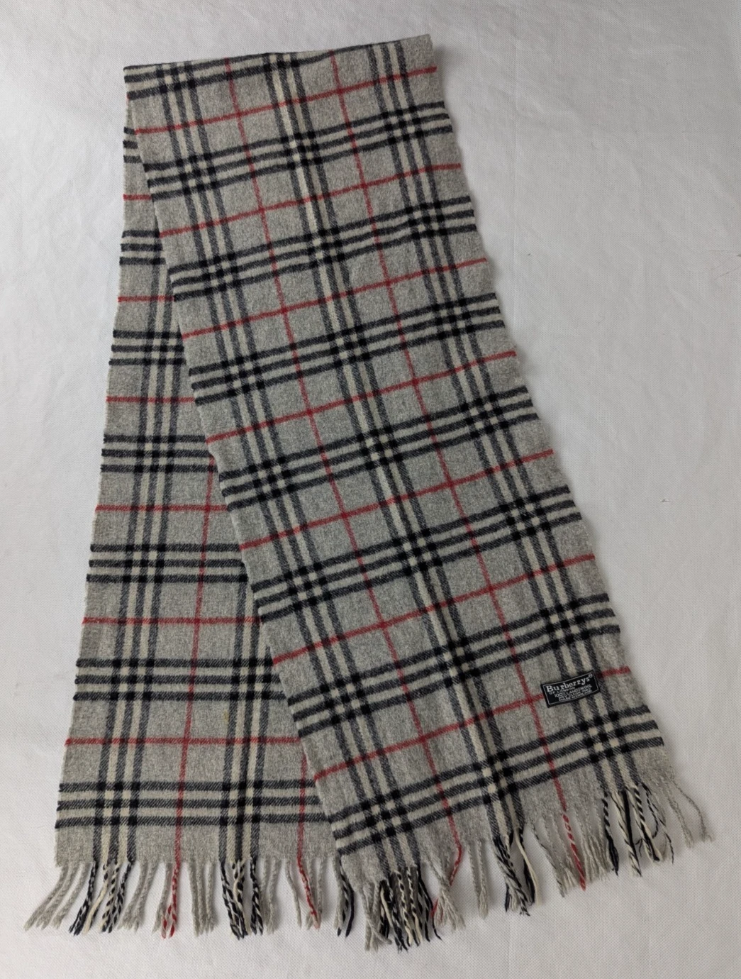 Burberry Lambswool Check Scarf Gray Unisex | Winter Luxury | Ready to Ship