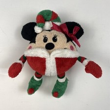 Disney Christmas Round Elf Minnie Mouse Plush Stuffed Animal Toy