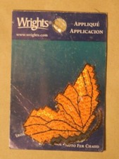 Orange Monarch Butterfly Embroidered Iron-On Patch Badge Wrights 193 7413 001