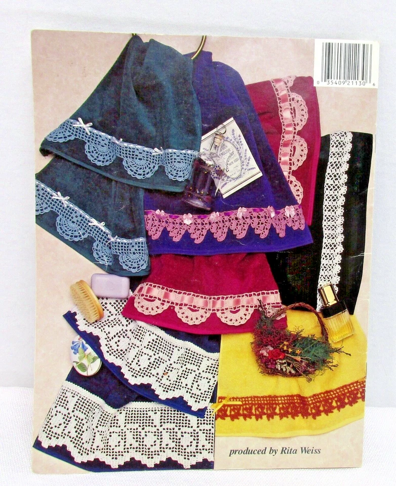 ASN Crochet Towel Edgings 1130 from 1992 Crochet Pattern Booklet Sandy Scoville - Image 2 of 3
