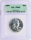 1955 Franklin Half Dollar 50c Proof ICG PR 68 (905)