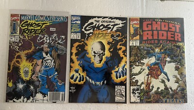 Vintage Marvel Comics Lot Of 3 GHOST RIDER Comics / Cable / Wolverine 1990s w
