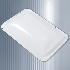 White RV Skylight Cover Exterior 17.8"X 25.8"X 4.5" Camper Skylight Plastic