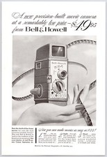 1953 Bell  Howell Home Movie Film Camera Vintage MCM Print Advertisement