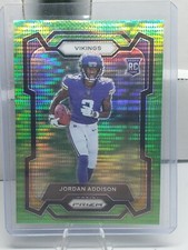 2023 Prizm Jordan Addison Neon Green Pulsar Prizm #368 Rookie RC Vikings