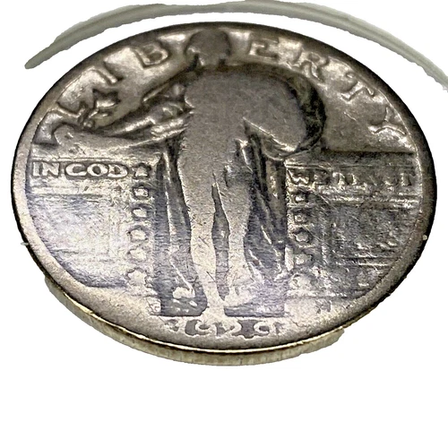 1929 P Standing Liberty Quarter 90% Silver Good to Fine Circulated condition-VTG