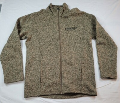 Devon & Jones Men Stoneleigh New Zealand Pullover Medium M Brown Green Color Zip