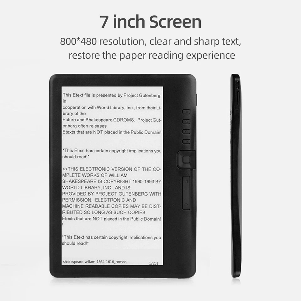 Portable E-book Reader 7 inch Multifunctional E-reader 16GB Compact Size A5P6 - Image 3 of 4