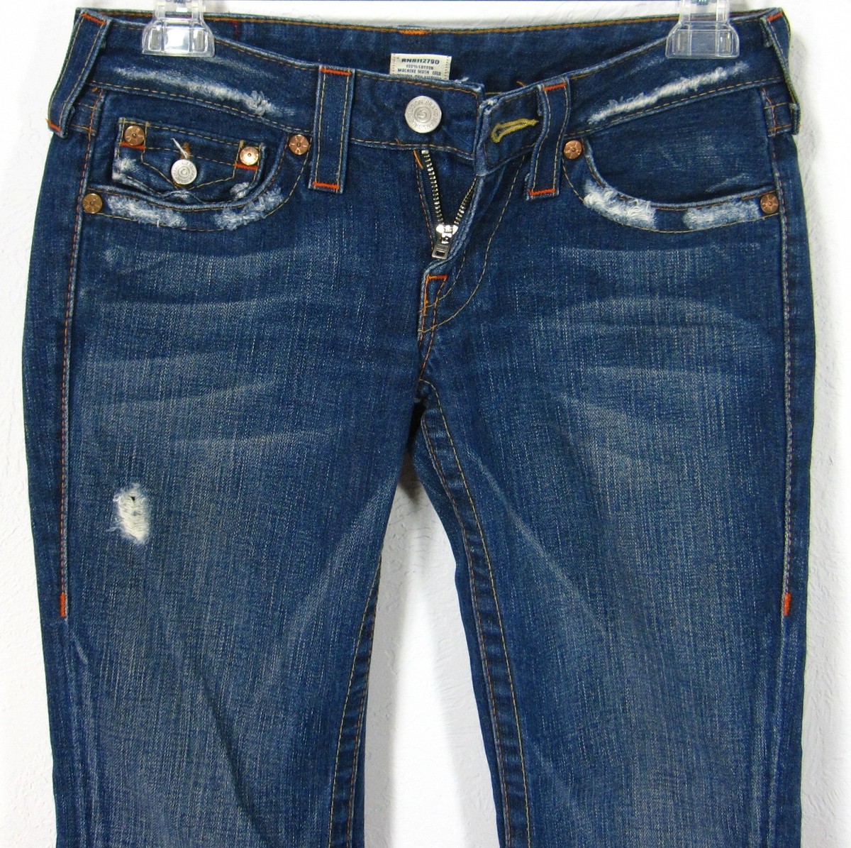 TRUE RELIGION SECTION JOEY ROW SEAT 100% COTTON JEANS SIZE 27