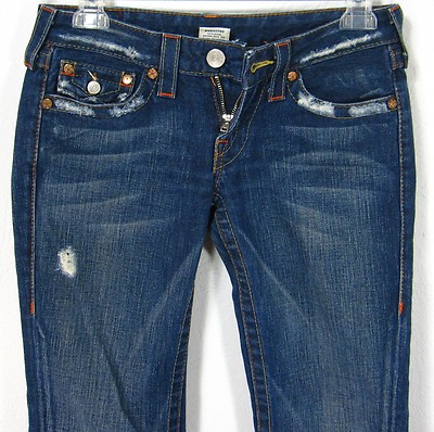 TRUE RELIGION SECTION JOEY ROW SEAT 100% COTTON JEANS SIZE 27