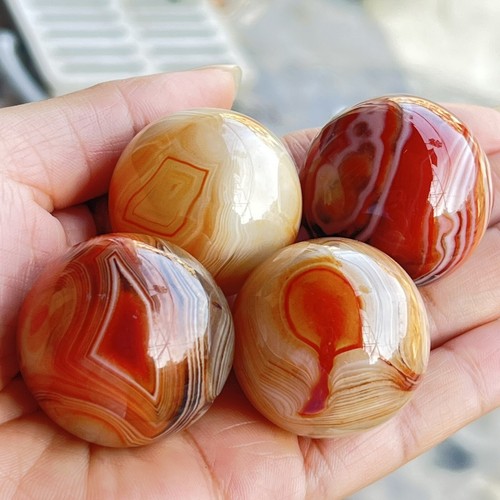 210g Natural Silk Agate Banded Ball Quartz Crystal Sphere Stone