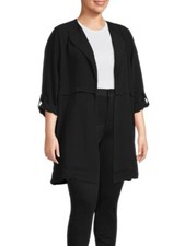 Philosophy Republic Clothing Women s Long Open Front Blazer in Black Size XS NWT