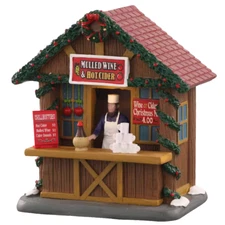 Lemax CHRISTMAS MARKET  MULLED WINE & CIDER BOOTH Cocktail Drink Stand 14905 NEW