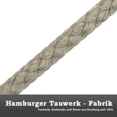 8mm Hanf-Tauwerk, Hanfseil, Hanfleine geflochten 100m