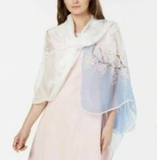Cejon Cherry Blossoms Oversized Wrap Light Blue