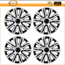 Set Of 4 X 16 Inch Wheel Hub Caps Black Silver Wheel Cover Wheel Trim Kit Set Of 4 X 16 Inch Wheel Hub Caps Black Silver Wheel Cover Wheel Trim Kit