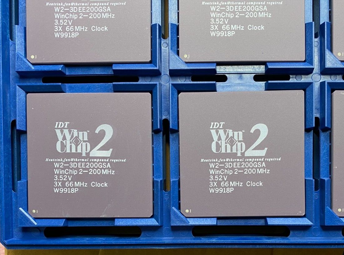 Vintage & New IDT WINCHIP2 CPU W2-3DEE200GSA 3X 66MHz Ceramic PGA