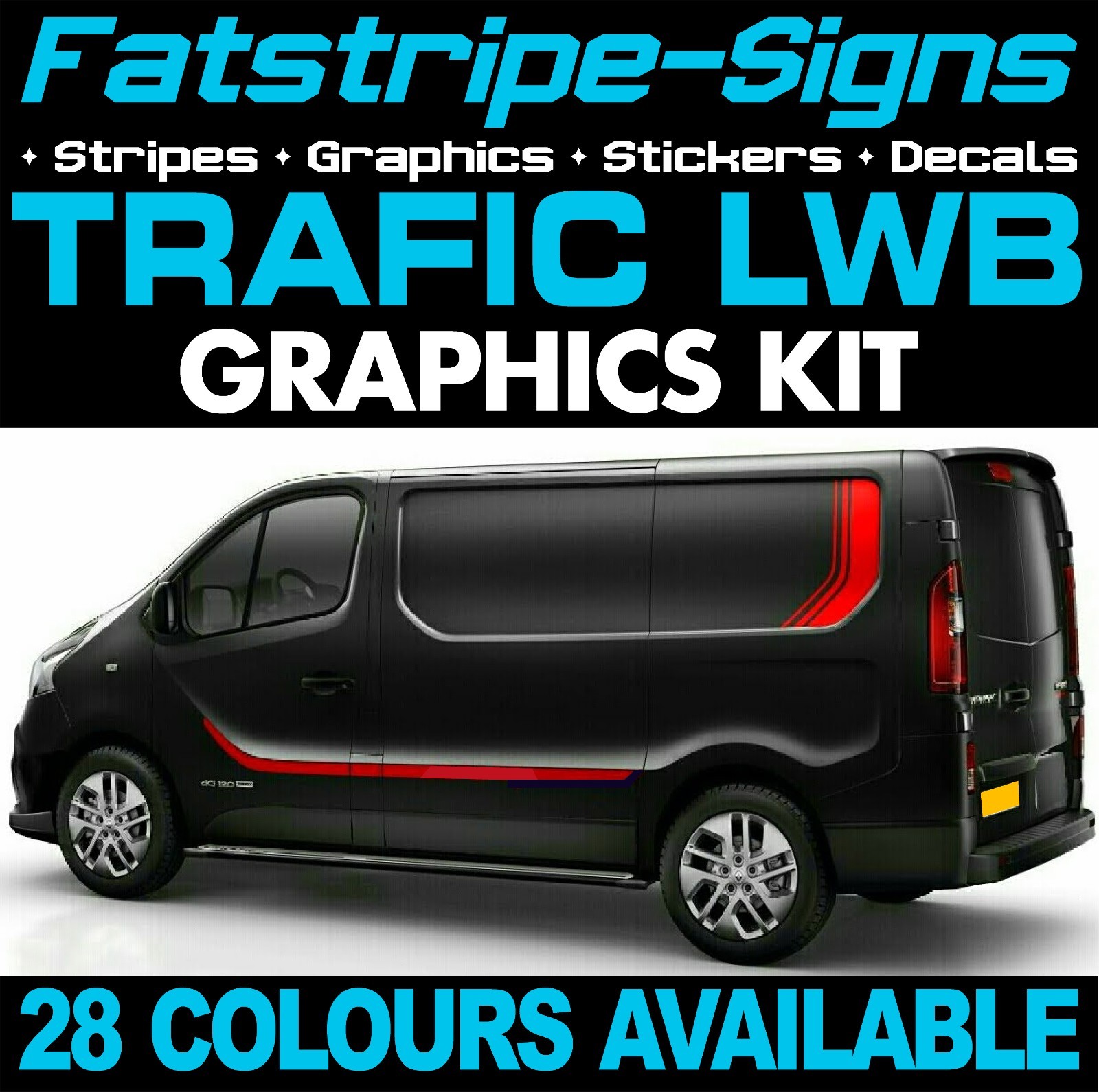VAUXHALL VIVARO MK2 SWB GRAPHICS STICKERS DECALS STRIPES DAY VAN CAMPER