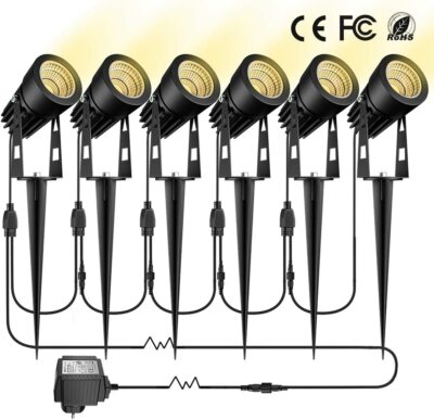 Gartenbeleuchtung, 6er Set 3W led Gartenleuchte mit Erdspieß, IP65 Wasserdicht