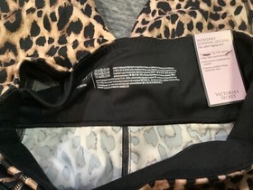Victoria's Secret Pink Leopard Campus Tee Shirt + Ankle Leggings Set M 12 NWT