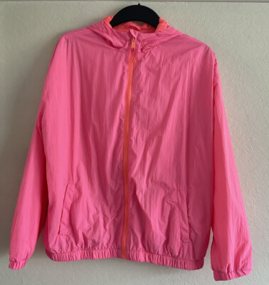 M&S Jacke mit Kapuze, leicht, Relaxed Fit, Reißverschluss, neonpink, 13-14 Jahre