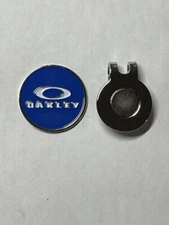 (1) Rare Oakley Ellipse 1" Coin Style Golf Marker With Bonus Hat Clip 