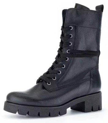 Gabor Schnürstiefel mit Schnürsenkel zum Schaftumwickeln Damen Schwarz Gr. 40